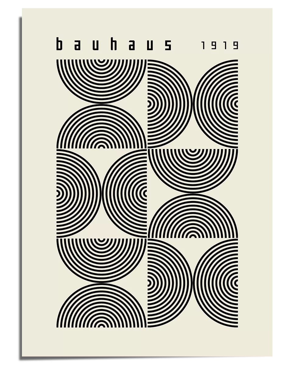 Bauhaus Exhibition Poster, Bauhaus Wall Gallery, Geometric Bauhaus Print