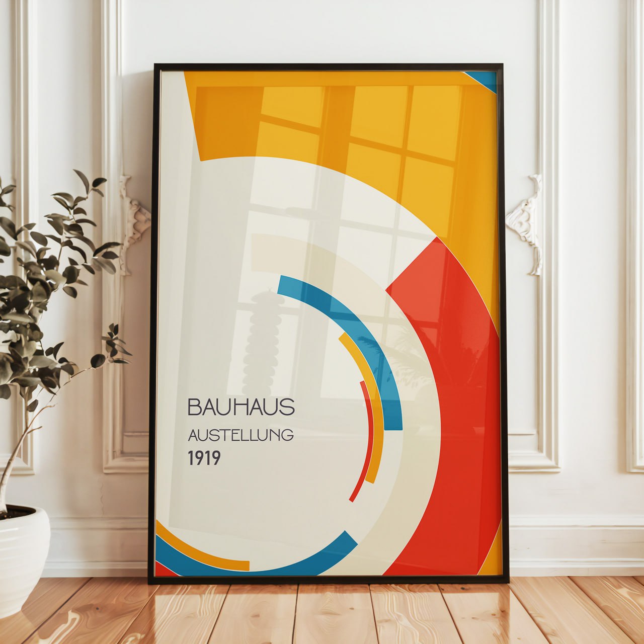 Bauhaus Ausstellung 1919 Poster - Vibrant Geometric Design