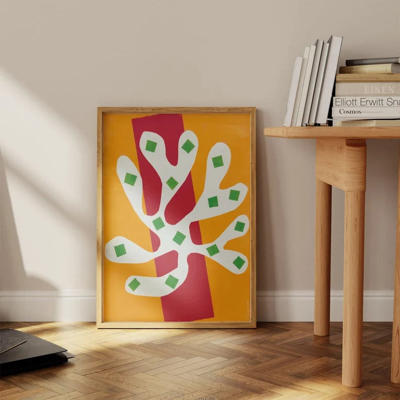 Abstract Matisse Poster, Yellow Red Matisse Print, Henri Matisse Cut Out, Matisse Home Gallery Wall, Contemporary Art, HIGH QUALITY PRINT Housewarming gift, Gifts for sister, Gifts for mom, Gifts for girls, Gifts for friends,Matisse Wall Art, matisse print, matisse poster, Large Matisse, Poster, housewarming gift, home decor, Henri Matisse Art