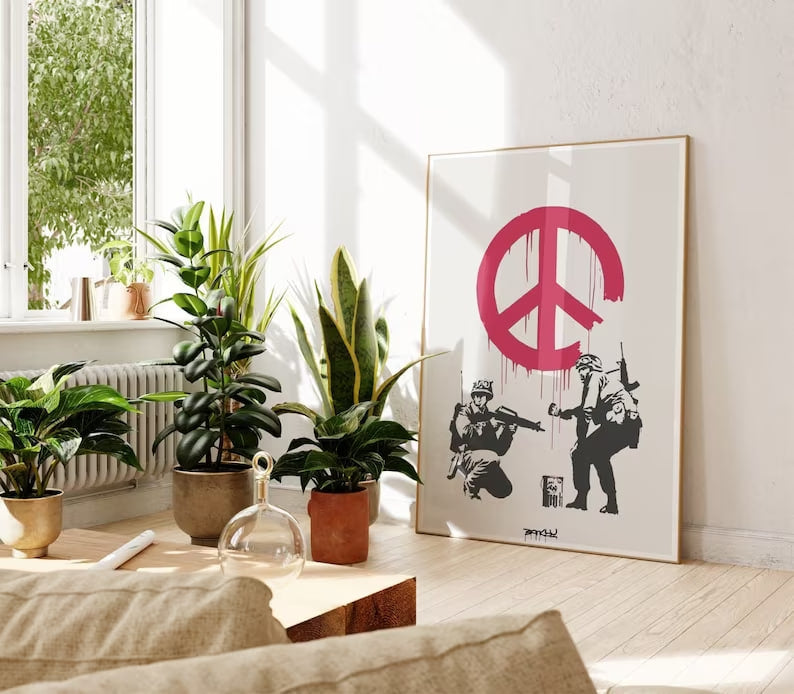 Wall art, Vintage Poste, poster, housewarming gift, Gifts for sister, Gifts for mom, Gifts for girls, Gifts for friends, Gifts, Colorful Print, Banksy Print, Graffiti Art Print