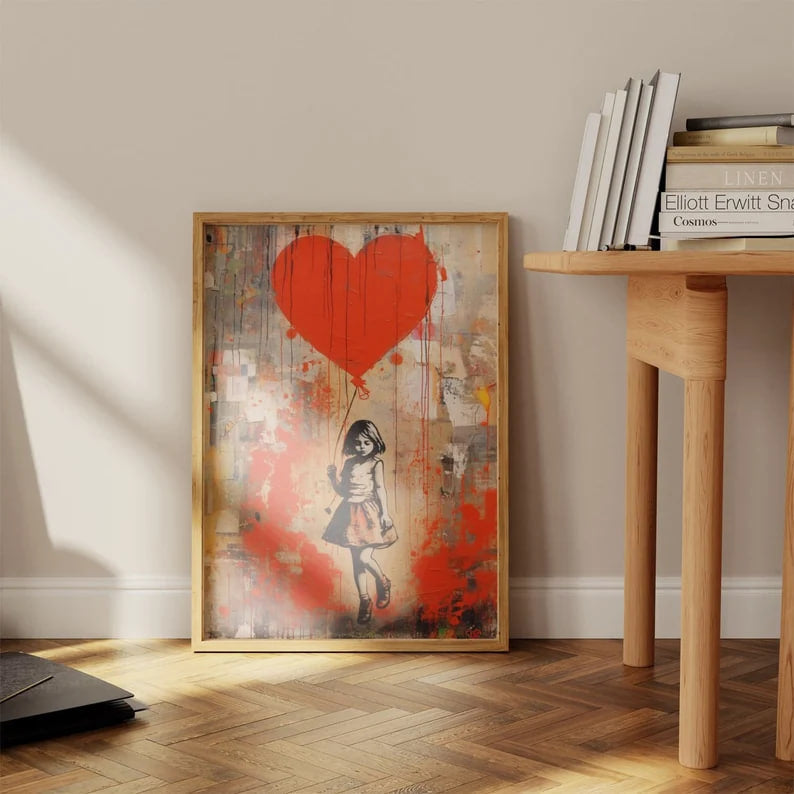 Wall art, Vintage Poste, poster, housewarming gift, Gifts for sister, Gifts for mom, Gifts for girls, Gifts for friends, Gifts, Colorful Print, Banksy Print, Graffiti Art Print