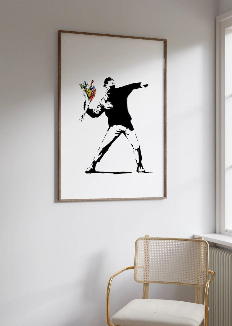 Wall art, Vintage Poste, poster, housewarming gift, Gifts for sister, Gifts for mom, Gifts for girls, Gifts for friends, Gifts, Colorful Print, Banksy Print, Graffiti Art Print