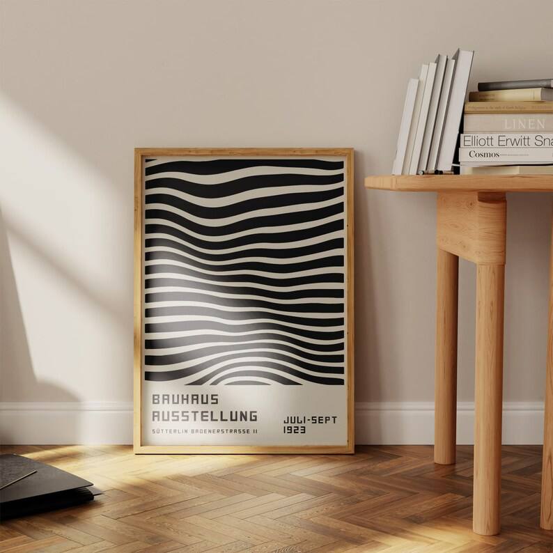 wall art gallery, housewarming gift, Bauhaus poster, Bauhaus print, bauhaus exhibition, geometric art, Minimalist decoration, Image of the bauhaus, bauhaus bestseller, Bauhaus decoration, Gift for designer, In black and white, baby gifts, Gifts for wife, Gifts for sister, Gifts for mom, Gifts for husband, Gifts for girls