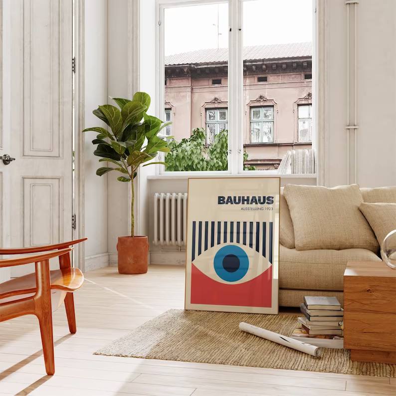 wall art gallery, housewarming gift, Bauhaus poster, Bauhaus print, bauhaus exhibition, geometric art, Minimalist decoration, Image of the bauhaus, bauhaus bestseller, Bauhaus decoration, Gift for designer, Red Bauhaus, baby gifts, Gifts for wife, Gifts for sister, Gifts for mom, Gifts for husband, Gifts for girls