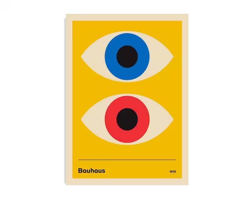wall art gallery, housewarming gift, Bauhaus poster, Bauhaus print, bauhaus exhibition, geometric art, Minimalist decoration, Image of the bauhaus, bauhaus bestseller, Bauhaus decoration, Gift for designer, yellow sign, baby gifts, Gifts for wife, Gifts for sister, Gifts for mom, Gifts for husband, Gifts for girls