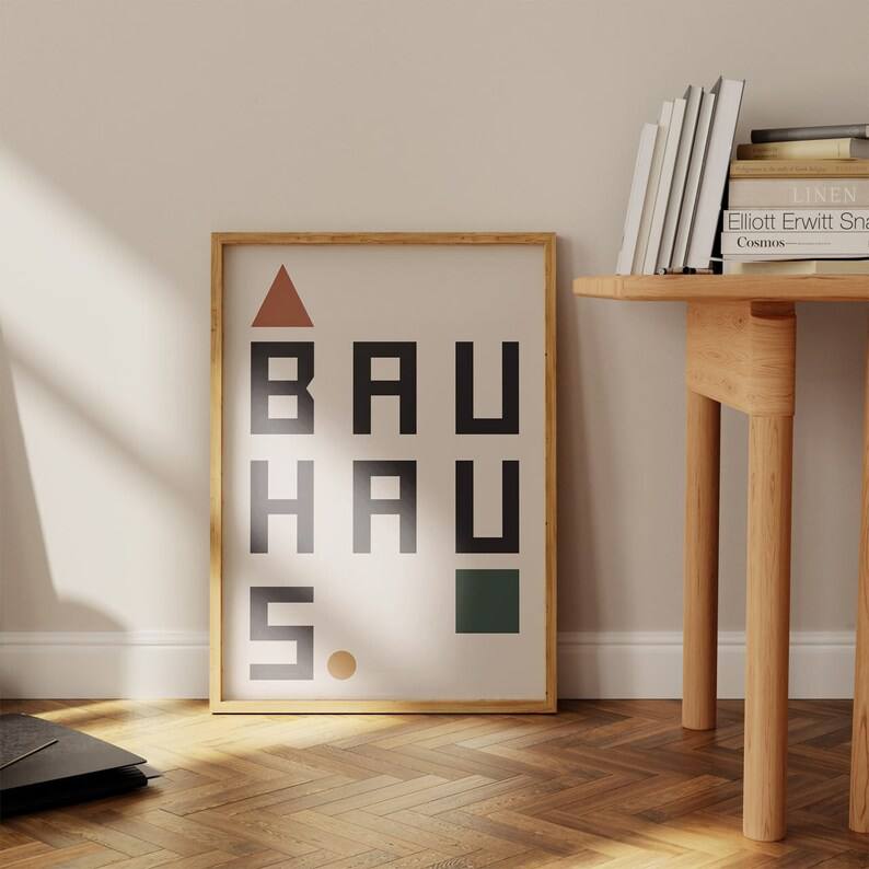 wall art gallery, housewarming gift, Bauhaus poster, Bauhaus print, bauhaus exhibition, geometric art, Minimalist decoration, Image of the bauhaus, bauhaus bestseller, Bauhaus decoration Beige, Bauhaus modern, home decoration, baby gifts, Gifts for wife, Gifts for sister, Gifts for mom, Gifts for husband, Gifts for girls