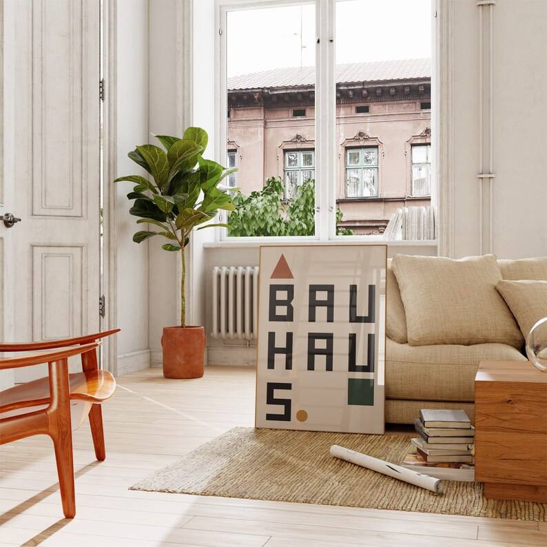 wall art gallery, housewarming gift, Bauhaus poster, Bauhaus print, bauhaus exhibition, geometric art, Minimalist decoration, Image of the bauhaus, bauhaus bestseller, Bauhaus decoration Beige, Bauhaus modern, home decoration, baby gifts, Gifts for wife, Gifts for sister, Gifts for mom, Gifts for husband, Gifts for girls