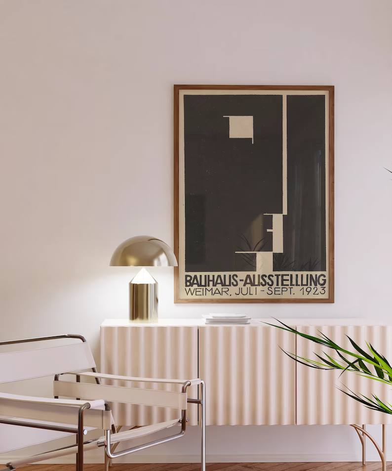 wall art gallery, housewarming gift, Bauhaus poster, vintage exhibition, Bauhaus print, Bauhausbeige black, bohemian decoration, bauhaus exhibition, geometric art, Minimalist decoration, baby gifts, Gifts for wife, Gifts for sister, Gifts for mom, Gifts for husband, Gifts for girls