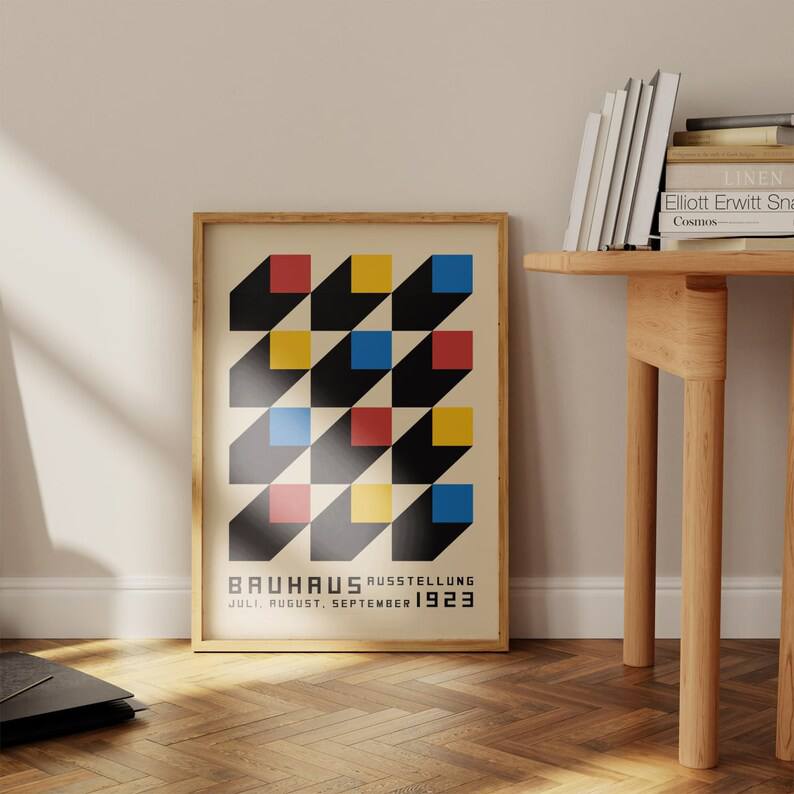 wall art gallery, housewarming gift, Bauhaus poster, Bauhaus print, bauhaus exhibition, geometric art, Minimalist decoration, Image of the bauhaus, bauhaus bestseller, Bauhaus decoration, bauhaus painting, Yellow Red Blue, baby gifts, Gifts for wife, Gifts for sister, Gifts for mom, Gifts for husband, Gifts for girls