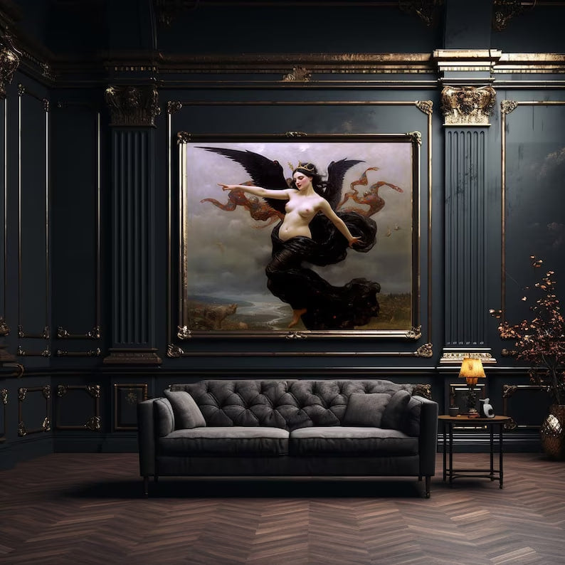 Classic and Wiccan Art, Vintage Hell Poster, Brueghel Prit, Demon Paintings, Original Collection, Magical Spaces Art |HIGH QUALITY POSTER|