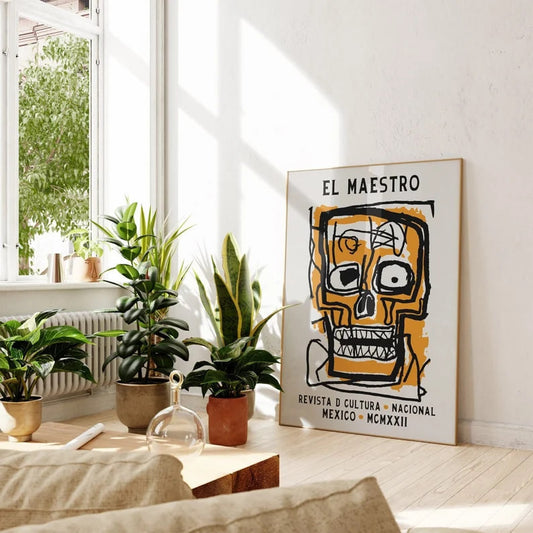 El Maestro Poster, Mexican Print, Mexican Poster, Mexican Home Decor, Contemporary Art Poster, Abstract painting, Expressionism Artwork
