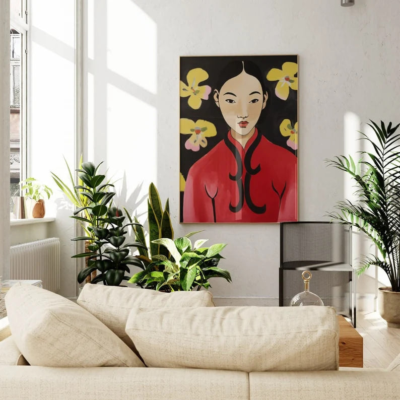 Ethnic Diversity Poster, Ethnic Painting, Feminist Art, Cultural Inclusion, Colorful painting, HIGH QUALITY PRINT, Timeless Female Portrait
