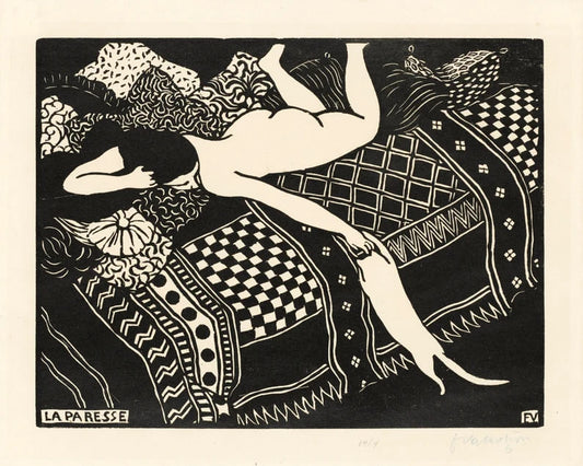 Felix Vallotton - La Paresse (Laziness) 1896 Print Poster Wall art, Home Decor, Vintage Poste, Poster, Vintage, housewarming gift, Gifts for sister, Gifts for mom, Gifts for friends,Gifts, 	Art, Painting