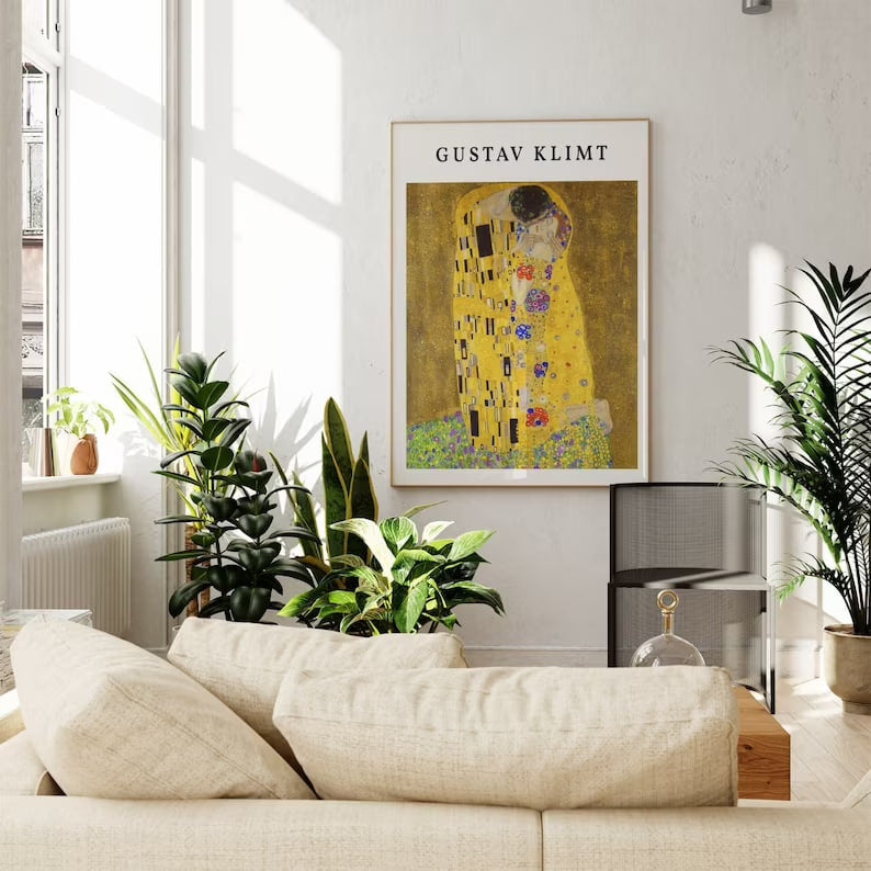 Vintage Poster, poster, housewarming gift, Gifts for sister, Gifts for mom, Gifts for girlfriend, gift for art enthusiast, Gifts for friends, Gifts,art, Gustav Klimbt, The kiss