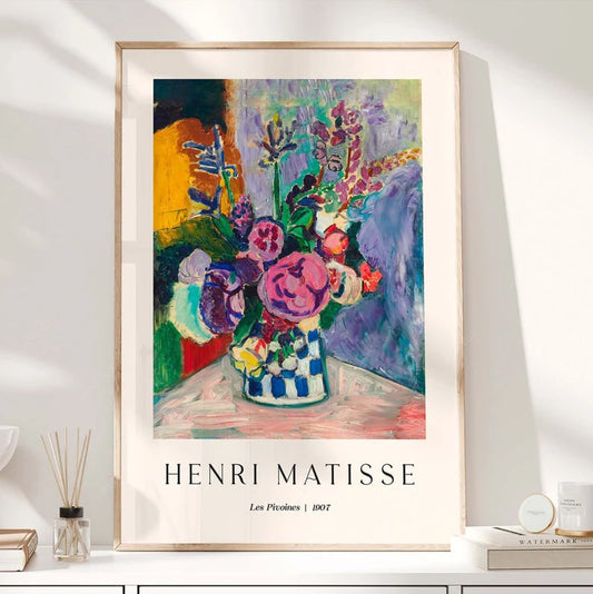 Henri Matisse Print, Flowers Wall art, Botanical Print, Gallery Wall Art, Matisse Les Pivoines, Still Life Art Print, PRINTABLE art
