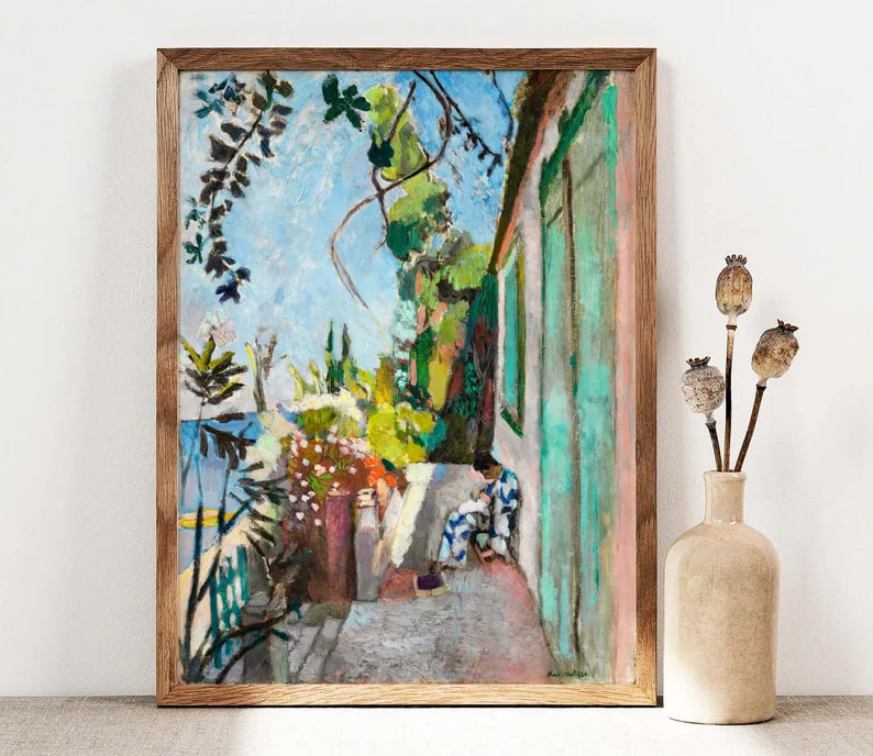 Henri Matisse Print, The Terrace, St. Tropez art, Tropical Print, Gallery Wall Art, French wall decor, Matise Art Print, PRINTABLE art
