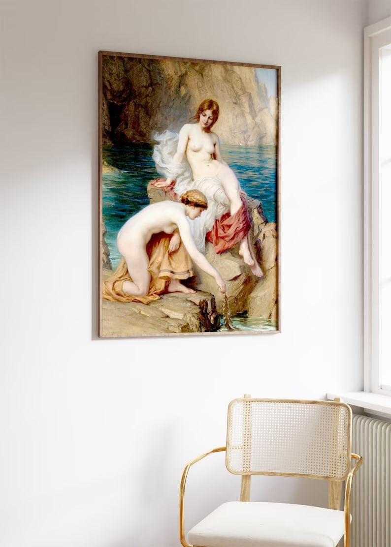 Vintage Poste, poster, housewarming gift, Gifts for sister, Gifts for mom, Gifts for girls, Gifts for friends, Gifts,art, Herbert James Draper Fine Art Prints