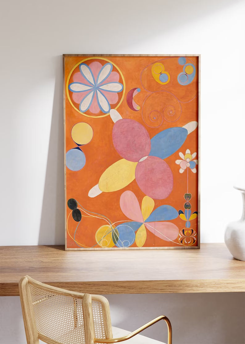 Vintage Poste, poster, housewarming gift, Gifts for sister, Gifts for mom, Gifts for girls, Gifts for friends, Gifts,art, Famous Artist Poster, Hilma Poster, Hilma Af Klint