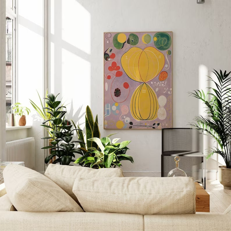 Vintage Poste, poster, housewarming gift, Gifts for sister, Gifts for mom, Gifts for girls, Gifts for friends, Gifts,art, Famous Artist Poster, Hilma Poster, Hilma Af Klint