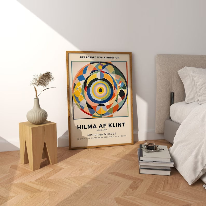 Vintage Poste, poster, housewarming gift, Gifts for sister, Gifts for mom, Gifts for girls, Gifts for friends, Gifts,art, Famous Artist Poster, Hilma Poster, Hilma Af Klint