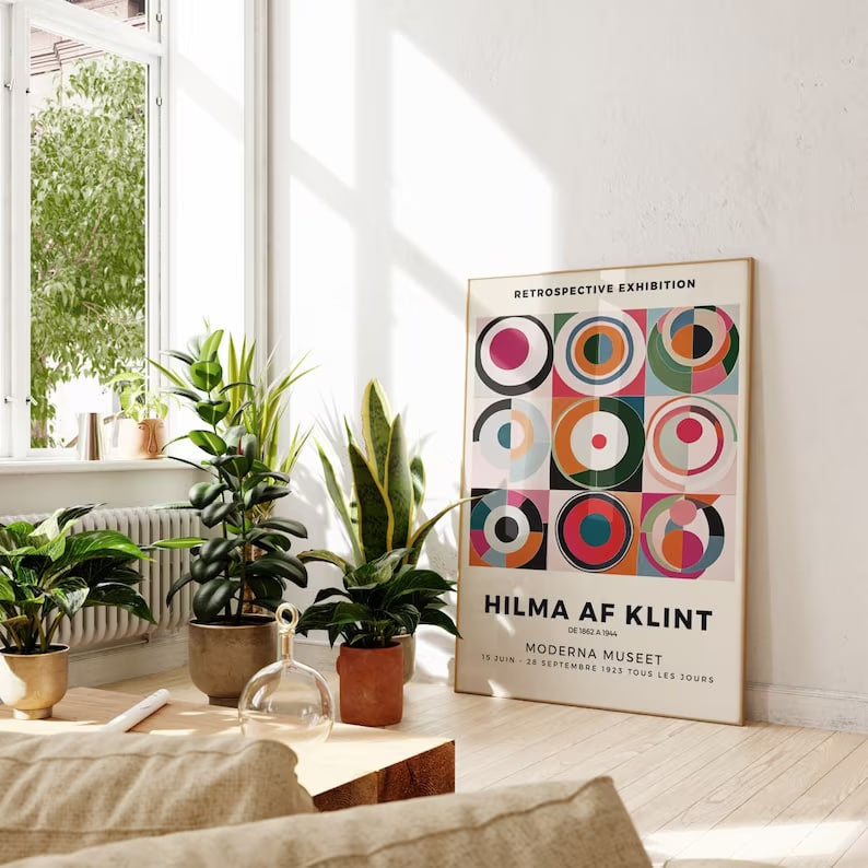 Vintage Poste, poster, housewarming gift, Gifts for sister, Gifts for mom, Gifts for girls, Gifts for friends, Gifts,art, Famous Artist Poster, Hilma Poster, Hilma Af Klint