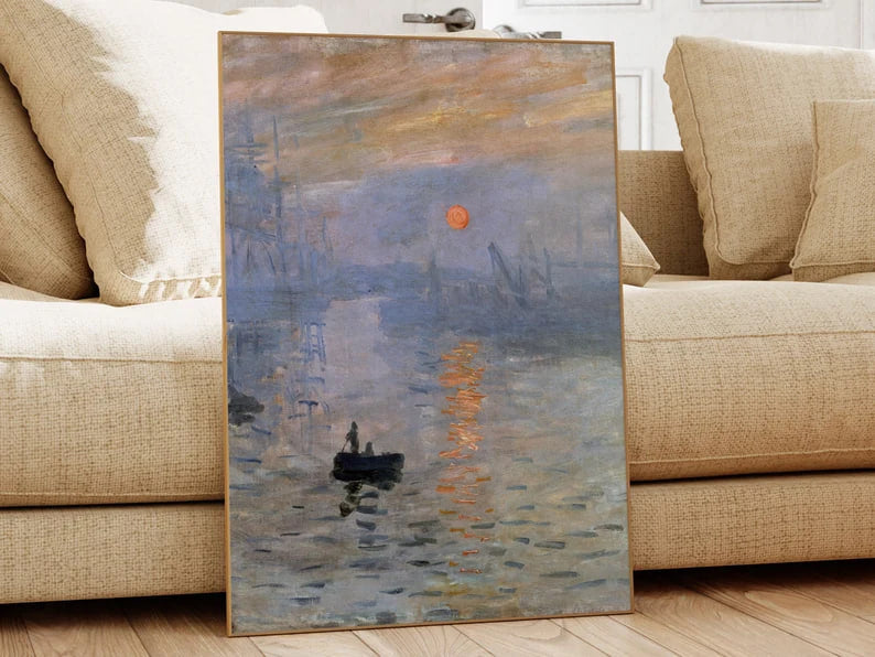 Impression Sunrise, Claude Monet, Famous Painting, Classic Painting, Museum Quality Print, Vintage Wall Art, Vintage Print