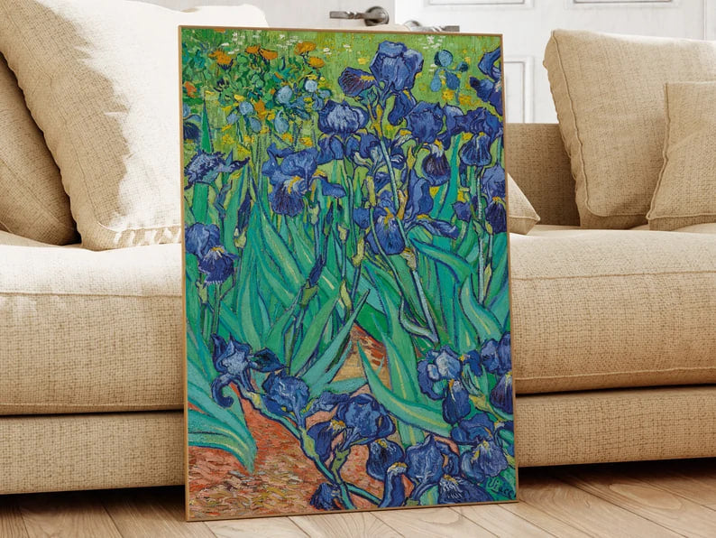 Irises, Vincent van Gogh, Famous Painting, Classic Painting, Museum Quality Print, Vintage Wall Art, Vintage Print