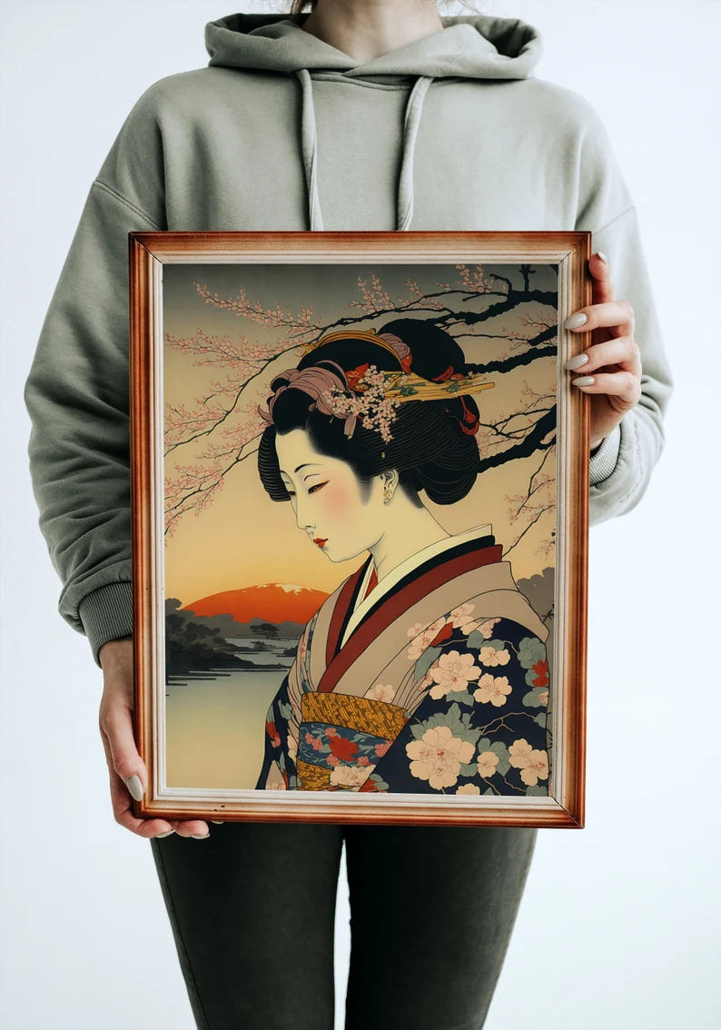 Wall art, Home Decor, Vintage Poste, Poster, housewarming gift, Gifts for sister, Gifts for mom, Gifts for girls, Gifts for friends,Gifts, Japanese