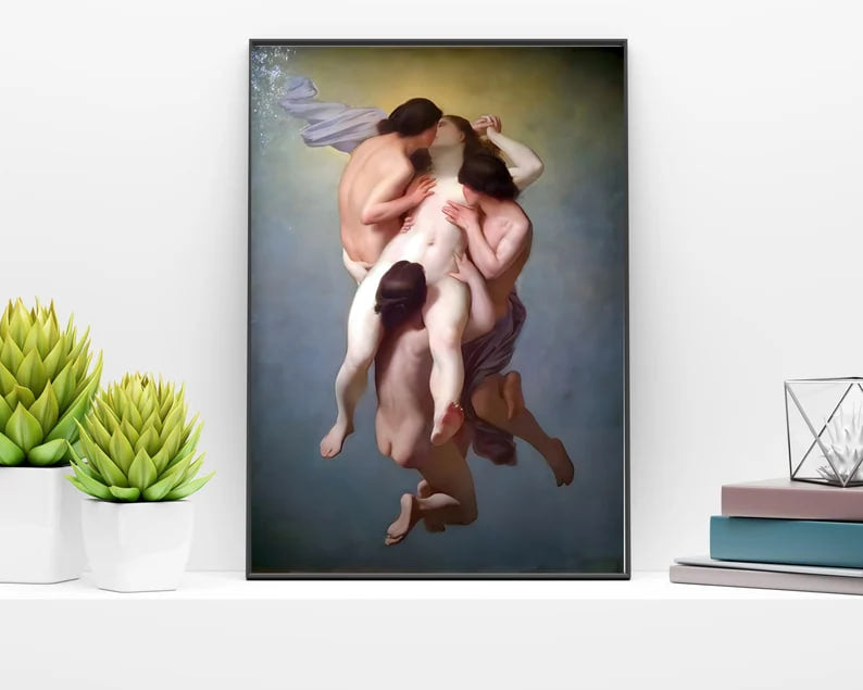 HIGH QUALITY PRINT. La Femme Damnée by Tassaert Poster | Erotic Art Poster | Sensual Painting Reproduction | Home Decor Wall Art | Vintage Famous Art | Antique Controversial Art | Cabinet of curiosities Art Print | Lesbian Art | Lesbian Print | Lesbian Poster | Provocative Art Print | Romantic Art Poster, Intimate Wall Decor