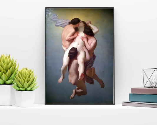 HIGH QUALITY PRINT. La Femme Damnée by Tassaert Poster | Erotic Art Poster | Sensual Painting Reproduction | Home Decor Wall Art | Vintage Famous Art | Antique Controversial Art | Cabinet of curiosities Art Print | Lesbian Art | Lesbian Print | Lesbian Poster | Provocative Art Print | Romantic Art Poster, Intimate Wall Decor