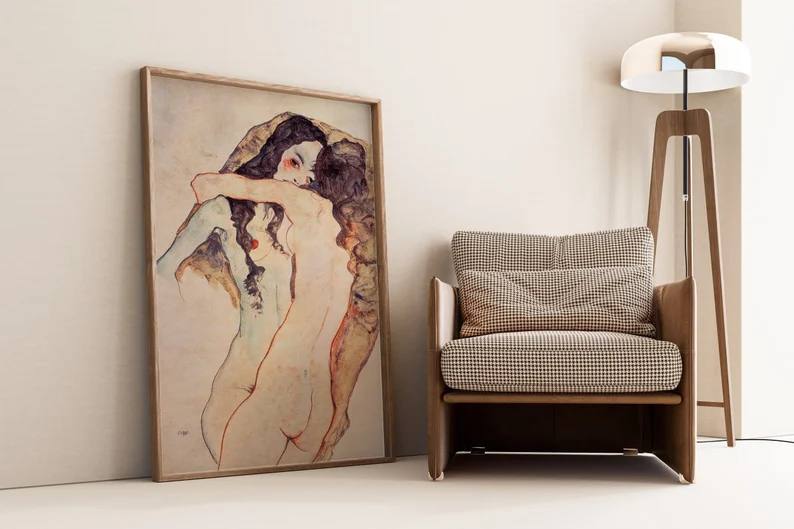 Lesbische Liebende, Egon Schiele.