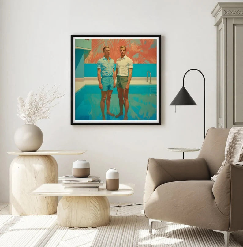 Wall art, Vintage Poste, poster, housewarming gift, Gifts for sister, Gifts for mom, Gifts for girls, Gifts for friends,Gifts LGBTQ Modern Art, Retro Print, Sexy Poster, Summer Art