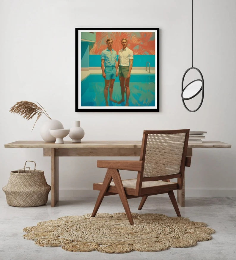 Wall art, Vintage Poste, poster, housewarming gift, Gifts for sister, Gifts for mom, Gifts for girls, Gifts for friends,Gifts LGBTQ Modern Art, Retro Print, Sexy Poster, Summer Art