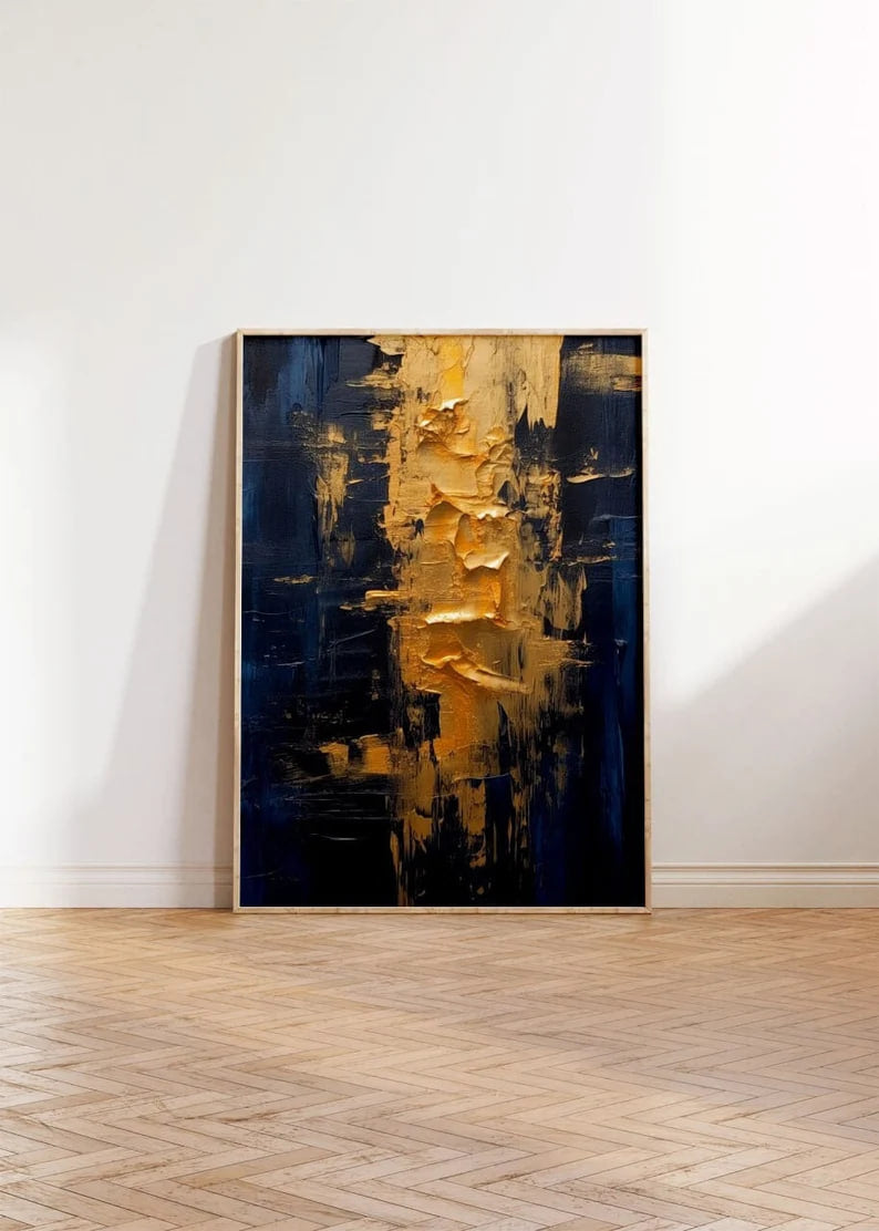 Modern Abstract Art, Contemporary Wall Decor, Unique Piece, Elegant Artwork, Galleryhome decor, Abstract Brushstroke Poster, blue wall decor