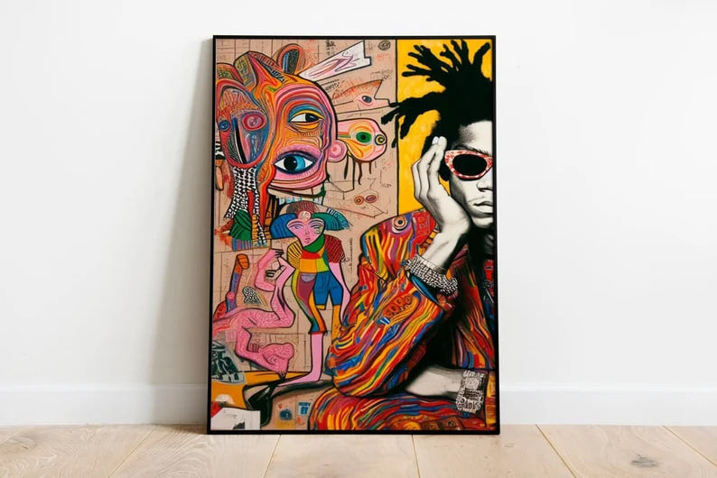Modern Poster, Street Wall Art, Portrait poster, Urban decor, graffiti Wall art, Contemporary Print | HIGH QUALITY | Large size