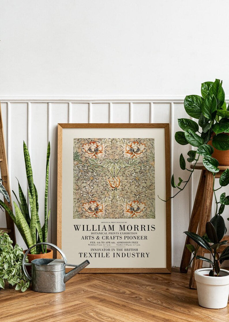 Wall art, print, Poster, Housewarming, Home decor, Girl, Art print, art, Aesthetic, Gifts, Vintage, Vintage Poster, Vintage Wall Art, Flower Art, William Morris