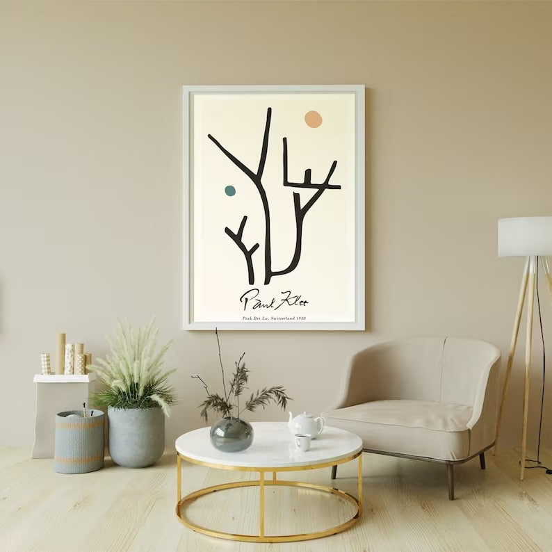Paul Klee Poster, Abstract Surrealism, Minimalist Lines, Gallery-Worthy Wall Art, Black and White Decor, Surrealistic Print, Abstract Art