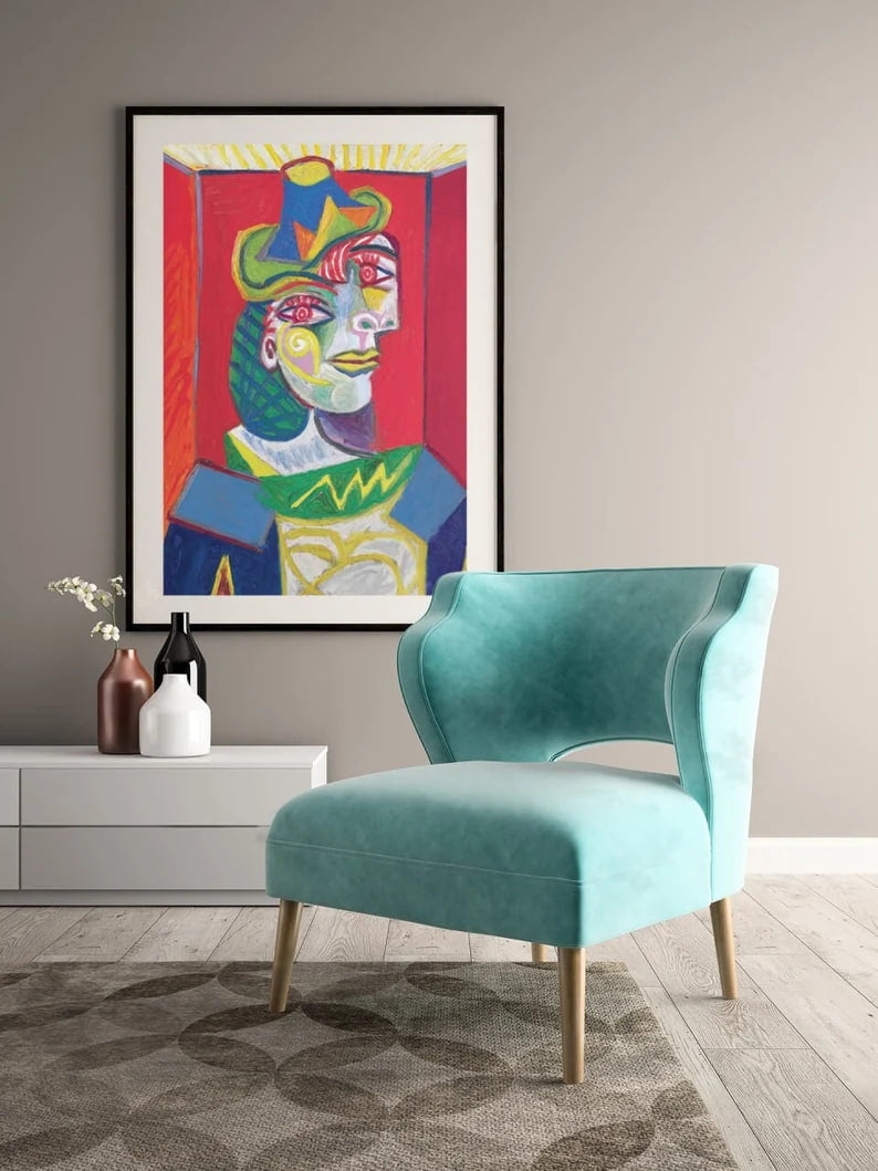 Picasso Buste de Femme Poster: Cubist Elegance, Abstract Female Form, Masterful Art Print, Modern Wall Decor, Vintage Art Poster, Large size Wall art, Vintage Poste, poster, housewarming gift, Gifts for sister, Gifts for mom, Gifts for girls, Gifts for friends, Gifts, Picasso Poster, Picasso Line Art, Picasso, Pablo Picasso Print
