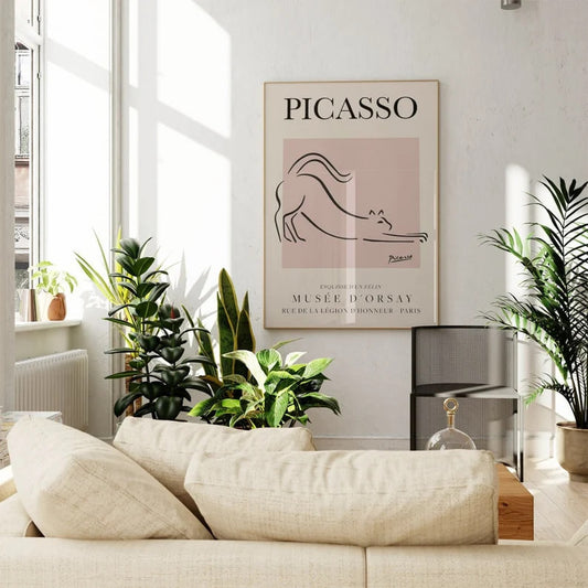 Picasso Cat Poster, Picasso Print | HIGH QUALITY POSTER | Contemporary Art, Famous Artist, Minimalist print, Gallery Wall, Large size.