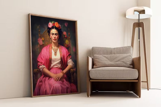 Vintage Poster Frida, poster, Mexican Artist, housewarming gift, Gifts for sister, Gifts for mom, Gifts for girls, Gifts for friends, Gifts,Frida Print, Frida Portrait, Frida Kahlo