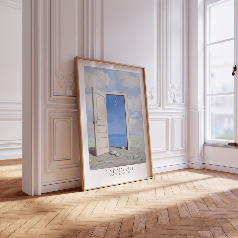 Wall art, Home Decor, Vintage Poster, Poster, housewarming Gift, Gifts for sister, Gifts for mom, Gifts for friends, Gifts, Art, Painting, Rene Magritte