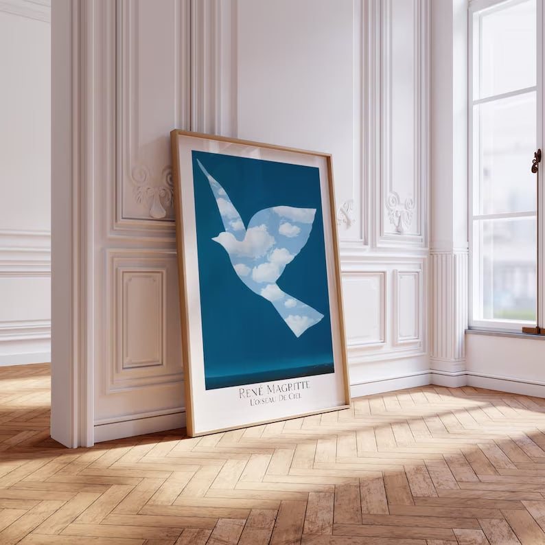 Wall art, Home Decor, Vintage Poster, Poster, housewarming Gift, Gifts for sister, Gifts for mom, Gifts for friends, Gifts, Art, Painting, Rene Magritte