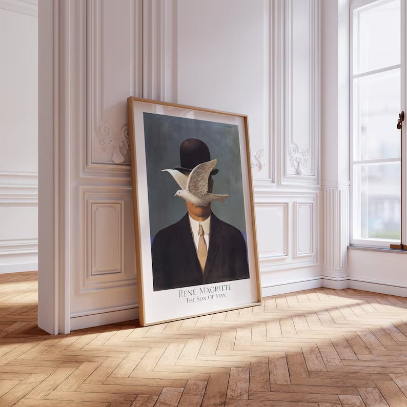 Wall art, Home Decor, Vintage Poster, Poster, housewarming Gift, Gifts for sister, Gifts for mom, Gifts for friends, Gifts, Art, Painting, Rene Magritte