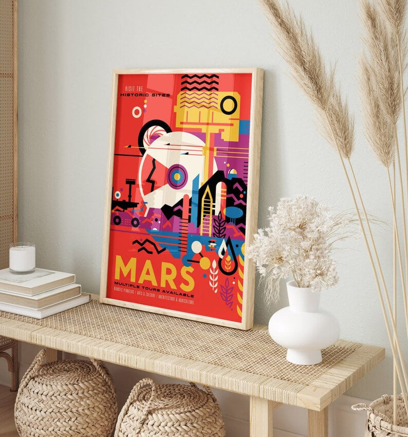 Wall art, vintage poster, Housewarming gift, home, decor, Gifts for Boys, Gifts, Birthday Gifts, art print, art print, Galaxy Painting, Astronomy Gift, NASA Wall Art, Cosmic Poster, Space Exhibition, NASA Retro Art