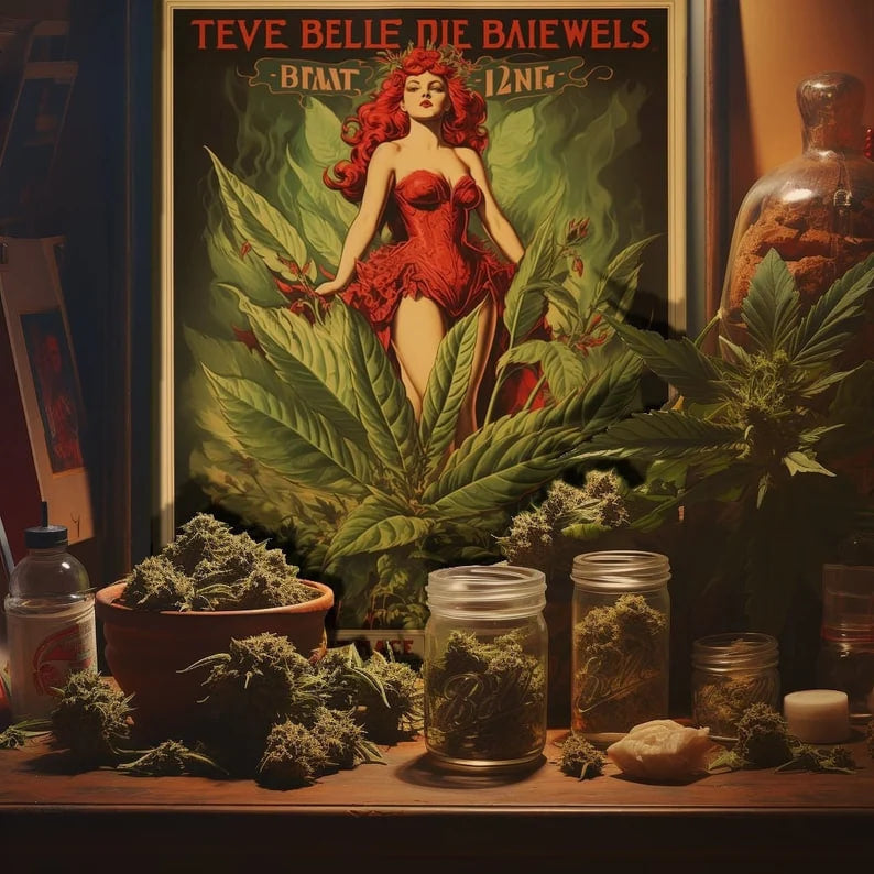 Sexy girl vintage poster, Retro Weed Painting, Marihuana Wall Decor, 420 Collectible Art print, Marijuana Wall Art. Weed Poster, weed, wall art, vintage poster, vintage drugs, stars wars, Retro Girl Print, Retro Cannabis, Princess Leia, marijuana, marihuana, home decor, Gifts, Cannabis Print, cannabis, art print,