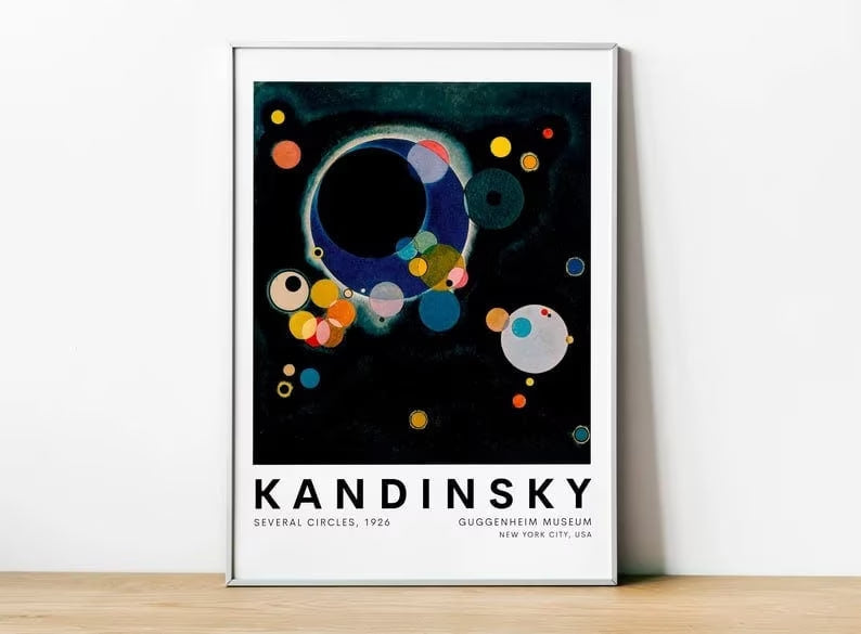 Wassily Kandinsky Poster - 'Several Circles,' Abstract Wall Art, Colorful Geometric Print, Modern Wall Decor, Kandinsky Print, Large Size