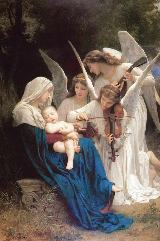 William Bouguereau Song Of The Angels 1881 Print Poster  Wall art, Home Decor, Vintage Poste, Poster, housewarming gift, Gifts for sister, Gifts for mom, Gifts for girls, Gifts for friends,Gifts, Dark