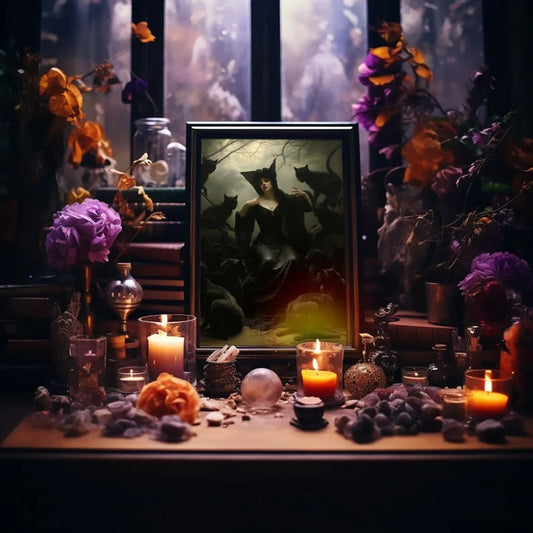Wall art, Vintage Poste, poster, housewarming gift, Gifts for sister, Gifts for mom, Gifts for girls, Gifts for friends,art, Halloween Poster, Witches Circle, Pagan Decor, Witch Poster, Wiccan Art