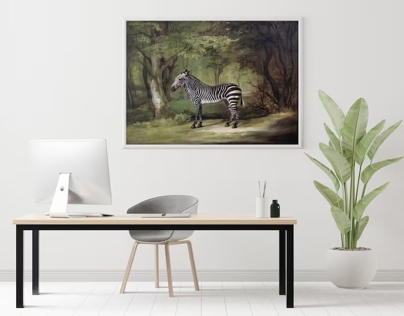 Wall art, Vintage Poste, poster, housewarming gift, Gifts for sister, Gifts for mom, Gifts for girls, Gifts for friends, Zebra, George Stubbs