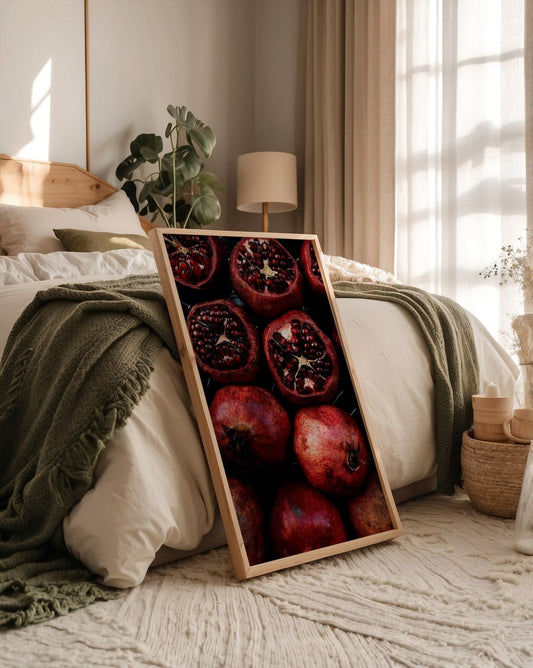 Pomegranate Aesthetic - Dark Moody Fruit Art